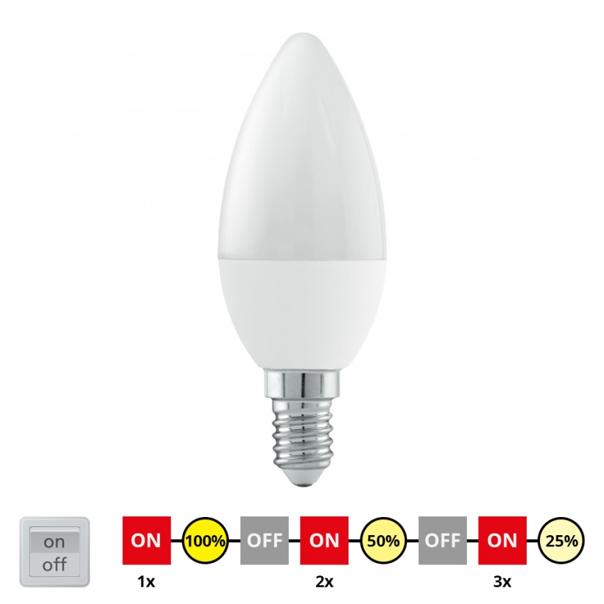 EGLO - LED Dimmable bulb E14/6W/230V 3000K - STEPDIMMING