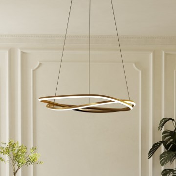 Eglo - LED Dimmable Cable-Suspended Pendant Light LED/60W/230V 2200-6500K Gold + Remote Control
