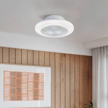 Eglo - LED Dimmable Ceiling Fan 3xLED/12.6W/230V 2700-6500K Ø 55 cm White + Remote Control