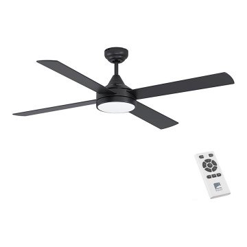 Eglo - LED Dimmable ceiling fan LED/20W/230V + RC black