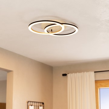Eglo - LED Dimmable ceiling light 2xLED/16W/230V 2700-6500K beige/black ZigBee