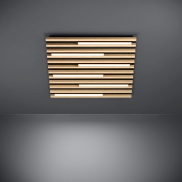 Eglo - LED Dimmable ceiling light 6xLED/8,5W/230V 3000K 57,5x57,5 cm brown