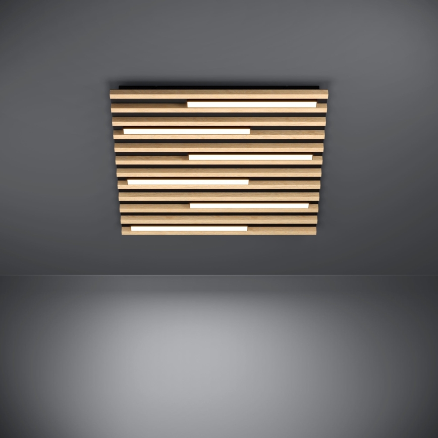Eglo - LED Dimmable ceiling light 6xLED/8,5W/230V 3000K 57,5x57,5 cm brown