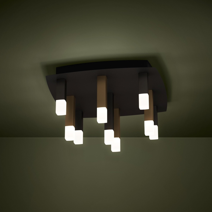 Eglo - LED Dimmable ceiling light 9xLED/3,1W/230V 3000K anthracite/gold