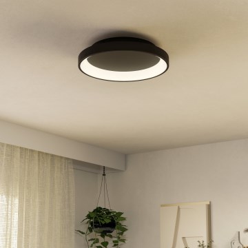 Eglo - LED Dimmable ceiling light LED/12W/230V 2700-6500K black + remote control