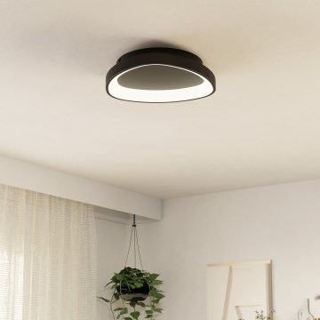 Eglo - LED Dimmable ceiling light LED/12W/230V 2700-6500K black + remote control
