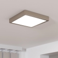 Eglo - LED Dimmable Ceiling Light LED/17W/230V Matte Chrome 21x21 cm