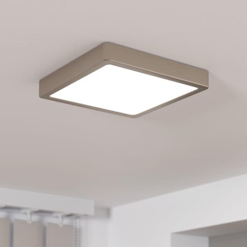 Eglo - LED Dimmable Ceiling Light LED/17W/230V Matte Chrome 21x21 cm