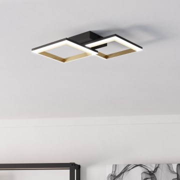 Eglo - LED Dimmable ceiling light LED/18,4W/230V 4000K black/gold