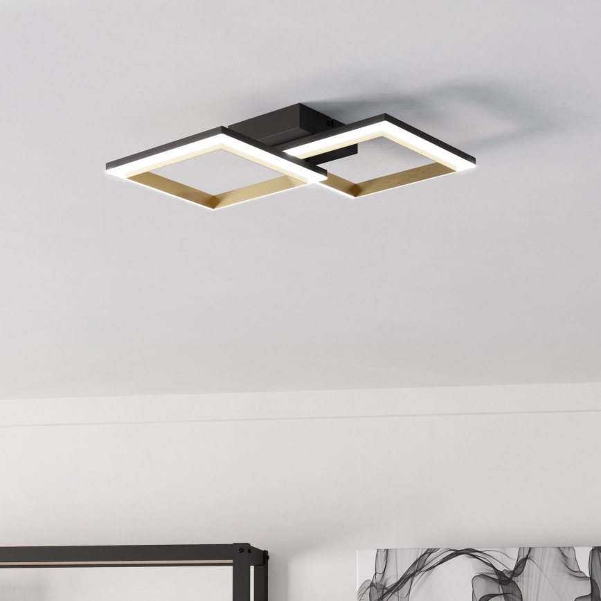 Eglo - LED Dimmable ceiling light LED/18,4W/230V 4000K black/gold
