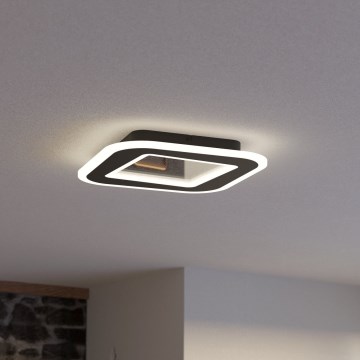 Eglo - LED Dimmable ceiling light LED/20W/230V 2700-6500K black + remote control