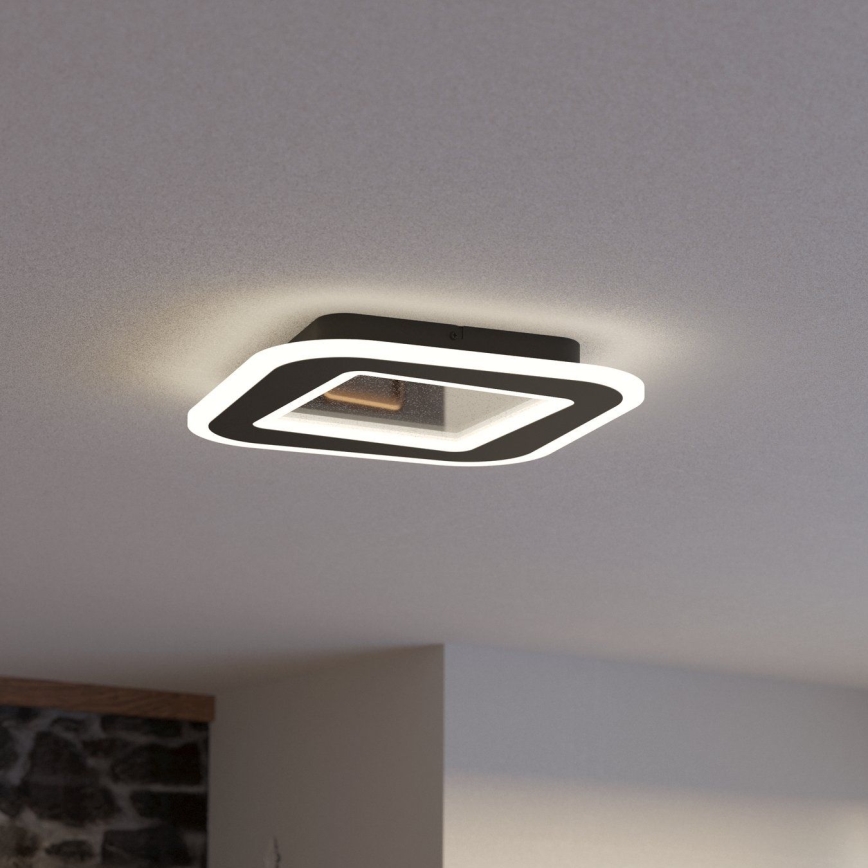 Eglo - LED Dimmable ceiling light LED/20W/230V 2700-6500K black + remote control