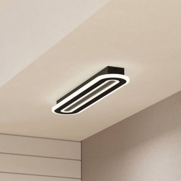 Eglo - LED Dimmable ceiling light LED/20W/230V 2700-6500K black + remote control