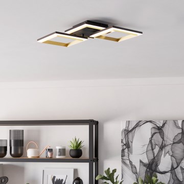 Eglo - LED Dimmable ceiling light LED/20W/230V 4000K black/gold