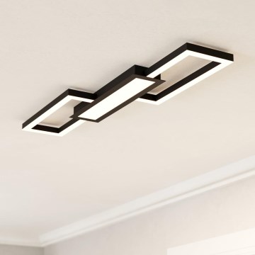 Eglo - LED Dimmable ceiling light LED/37W/230V black + remote control
