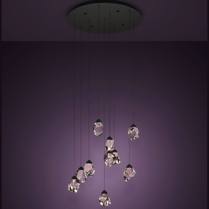 Eglo - LED Dimmable chandelier on a string 10xLED/3W/230V 3000K black/clear