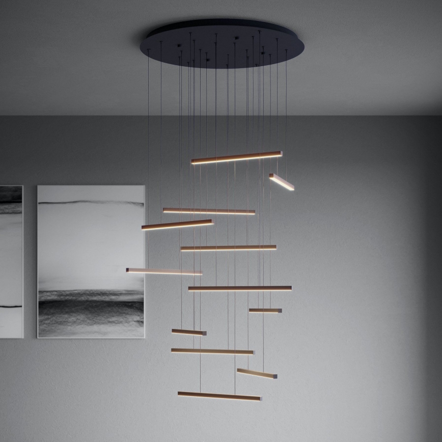 Eglo - LED Dimmable chandelier on a string 12xLED/8,4W/230V 3000K black