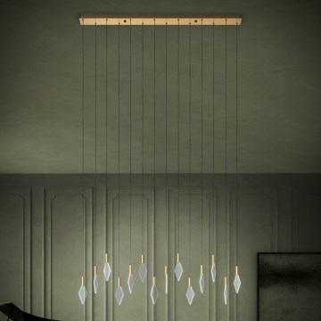Eglo - LED Dimmable chandelier on a string 14xLED/3,3W/230V 3000K gold