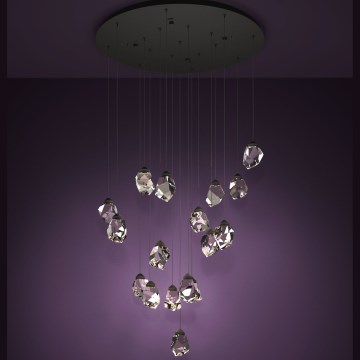 Eglo - LED Dimmable chandelier on a string 17xLED/3W/230V 3000K black/clear