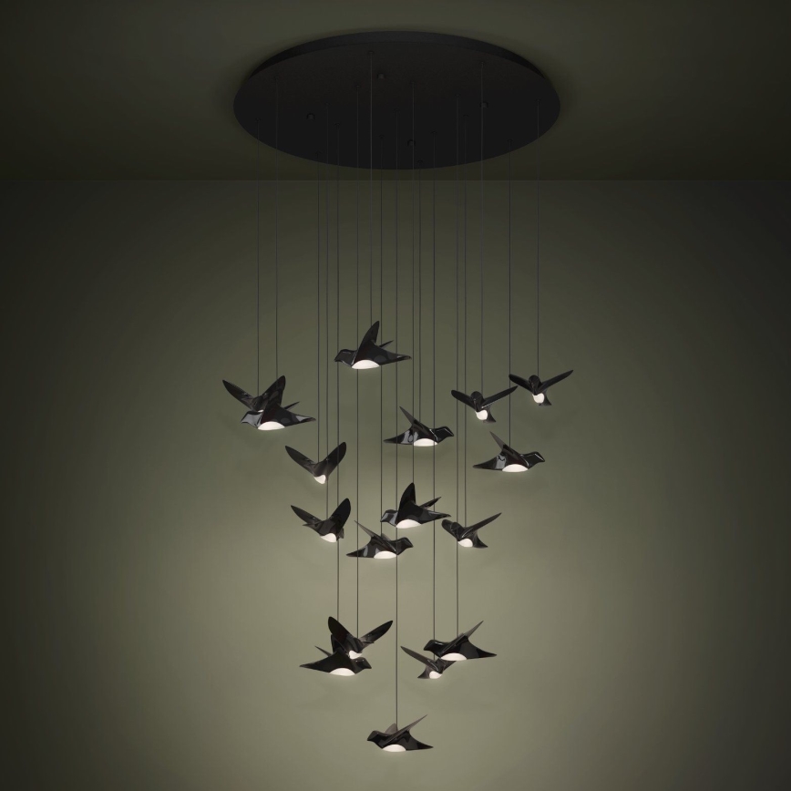 Eglo - LED Dimmable chandelier on a string 17xLED/3W/230V 3000K black