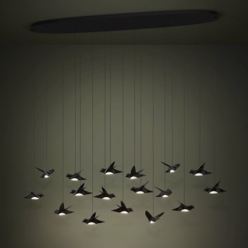 Eglo - LED Dimmable chandelier on a string 17xLED/3W/230V 3000K black