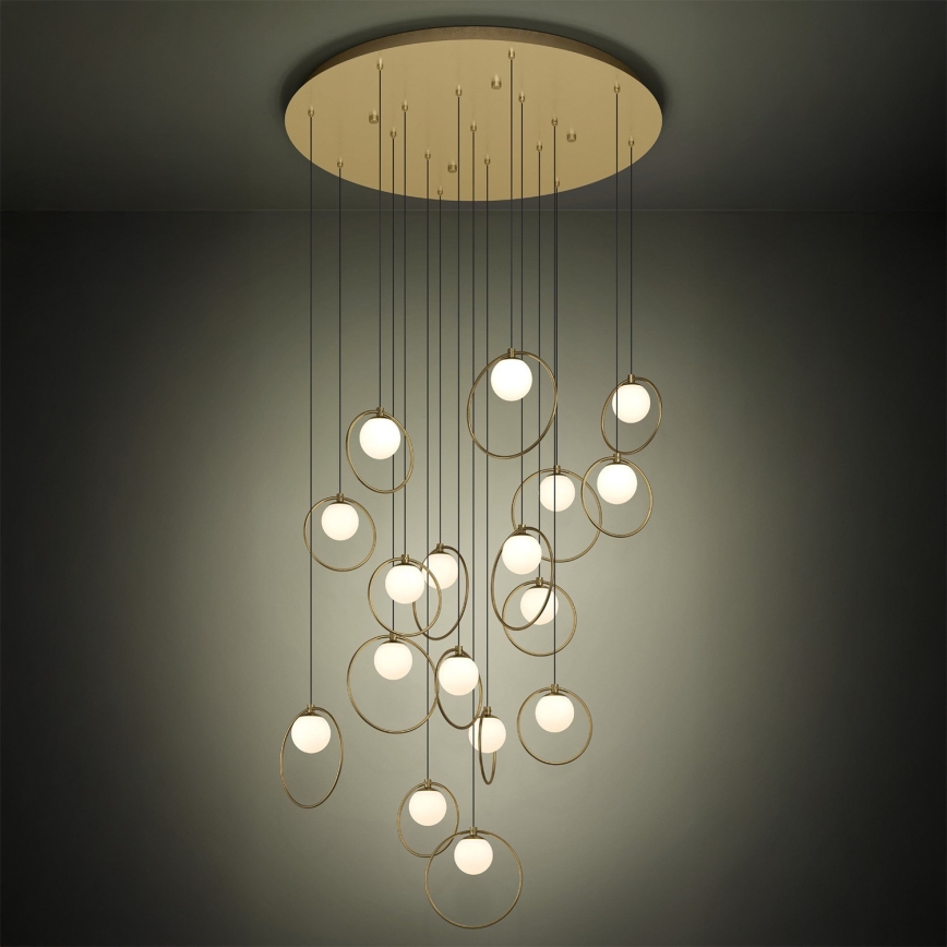 Eglo - LED Dimmable chandelier on a string 17xLED/3W/230V 3000K d. 78 cm gold
