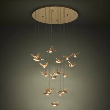 Eglo - LED Dimmable chandelier on a string 17xLED/3W/230V 3000K gold
