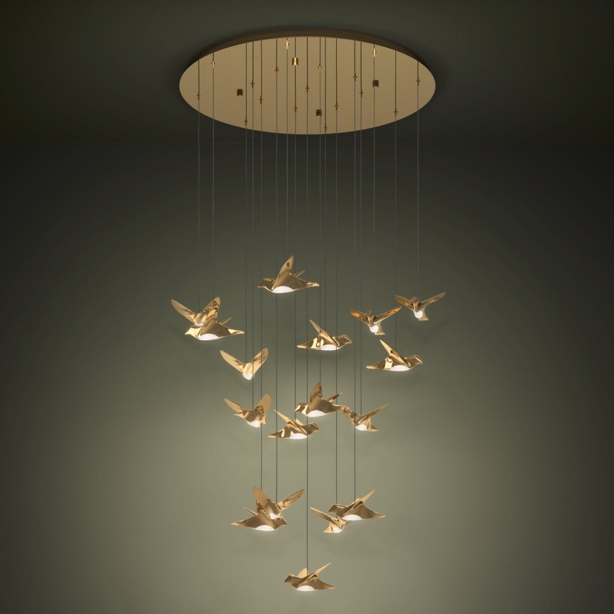 Eglo - LED Dimmable chandelier on a string 17xLED/3W/230V 3000K gold