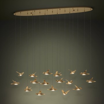 Eglo - LED Dimmable chandelier on a string 17xLED/3W/230V 3000K gold