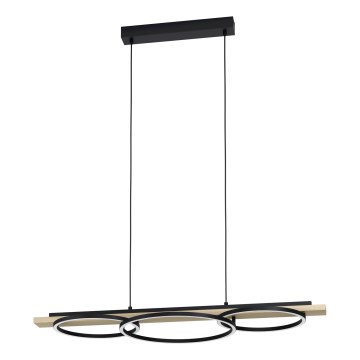 Eglo - LED Dimmable chandelier on a string 2xLED/12,5W/230V+1xLED/15,5W 3000K beige/black