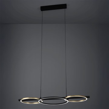 Eglo - LED Dimmable chandelier on a string 2xLED/12,5W/230V + LED/15,5W 3000K black
