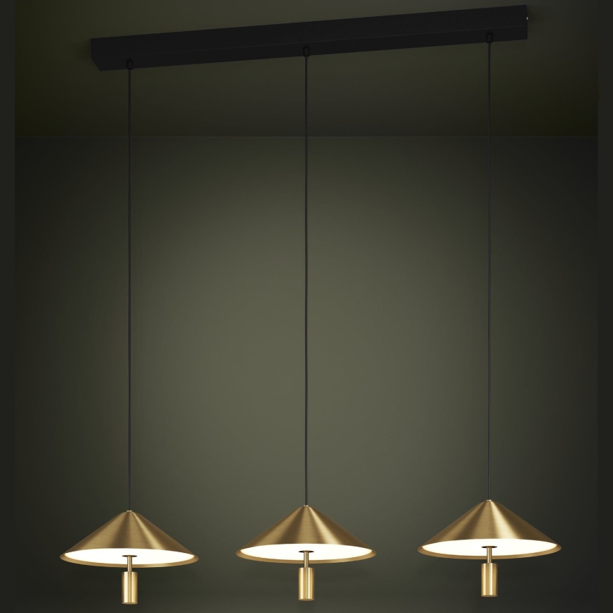 Eglo - LED Dimmable chandelier on a string 3xLED/12W/230V 3000K gold