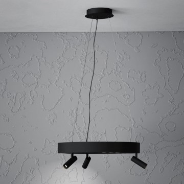Eglo - LED Dimmable chandelier on a string 3xLED/8W/230V + 3xLED/8,5W 3000K black + remote control