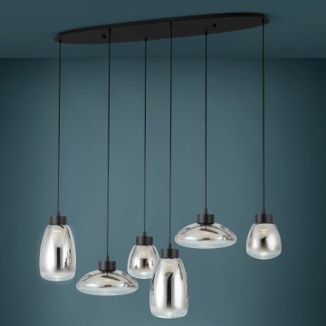 Eglo - LED Dimmable chandelier on a string 6xLED/5,4W/230V 2700K smoky