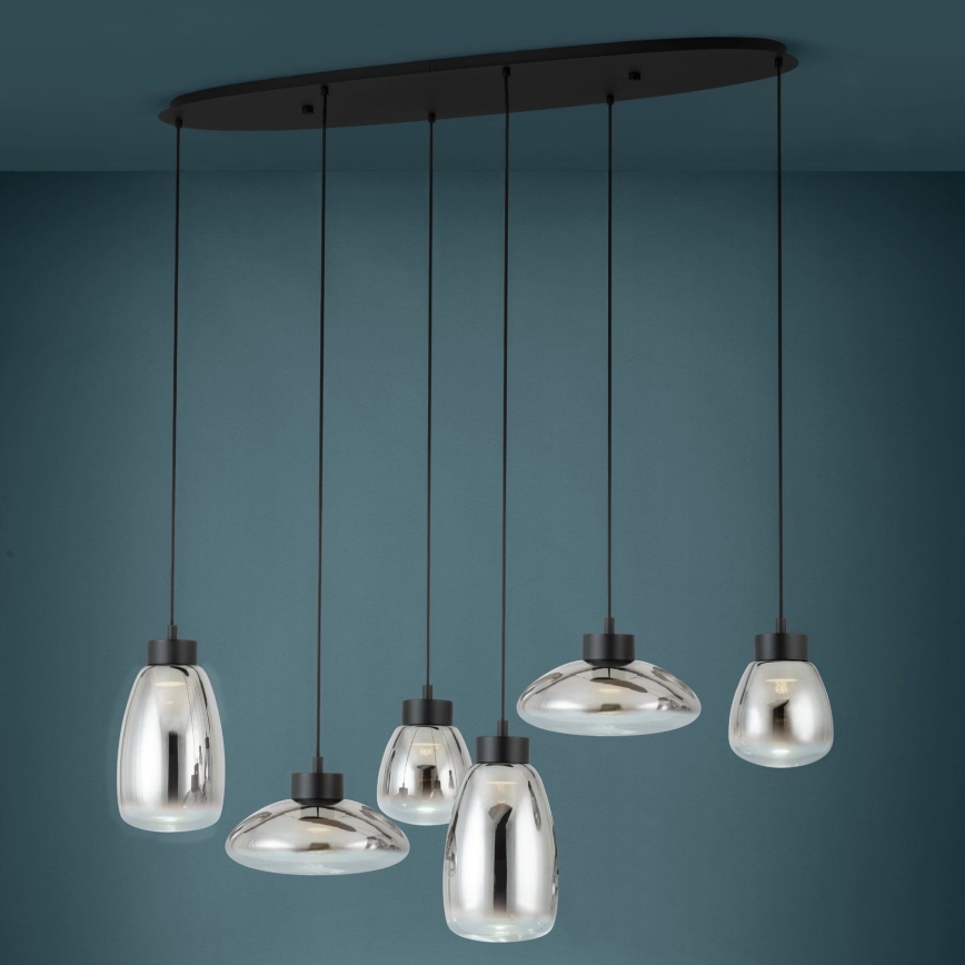 Eglo - LED Dimmable chandelier on a string 6xLED/5,4W/230V 2700K smoky