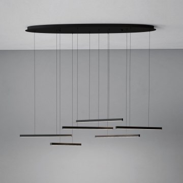 Eglo - LED Dimmable chandelier on a string 6xLED/8,4W/230V 3000K black