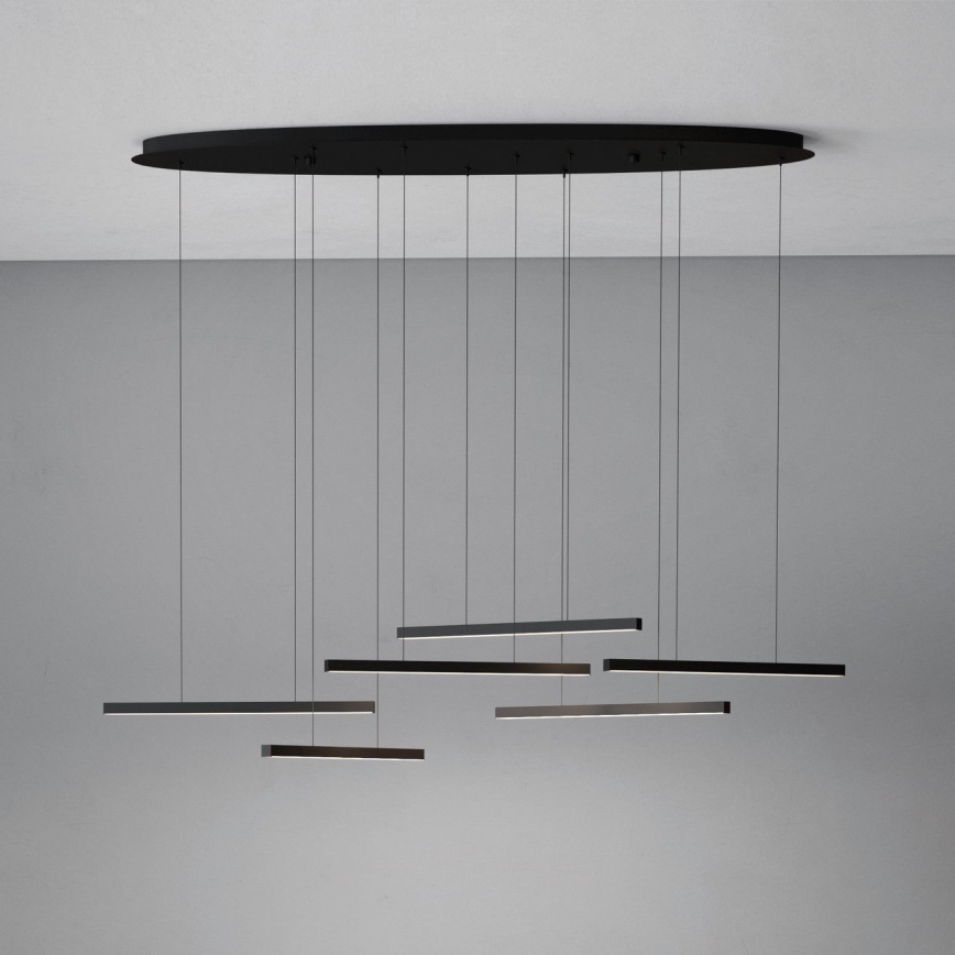Eglo - LED Dimmable chandelier on a string 6xLED/8,4W/230V 3000K black