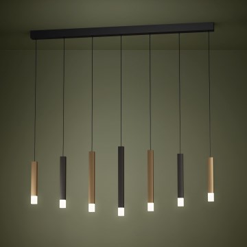 Eglo - LED Dimmable chandelier on a string 7xLED/3,1W/230V 3000K anthracite/gold