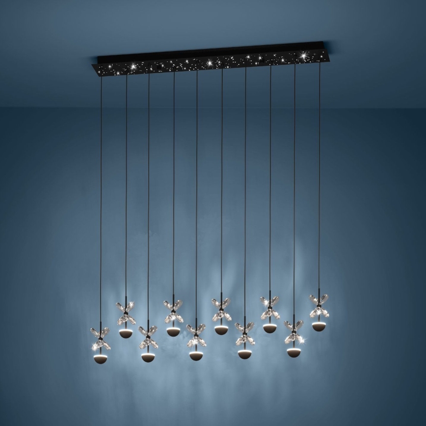 Eglo - LED Dimmable chandelier on a string LED/23W/230V 3000K black