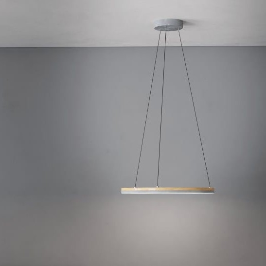 Eglo - LED Dimmable chandelier on a string LED/36W/230V 3000K grey/oak