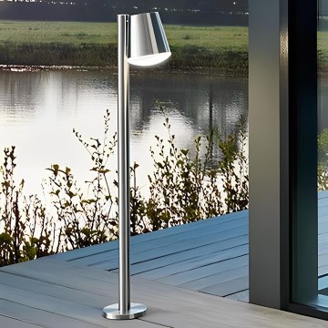 Eglo - LED Dimmable outdoor lamp CALDIERO-C 1xE27/9W/230V matte chrome IP44
