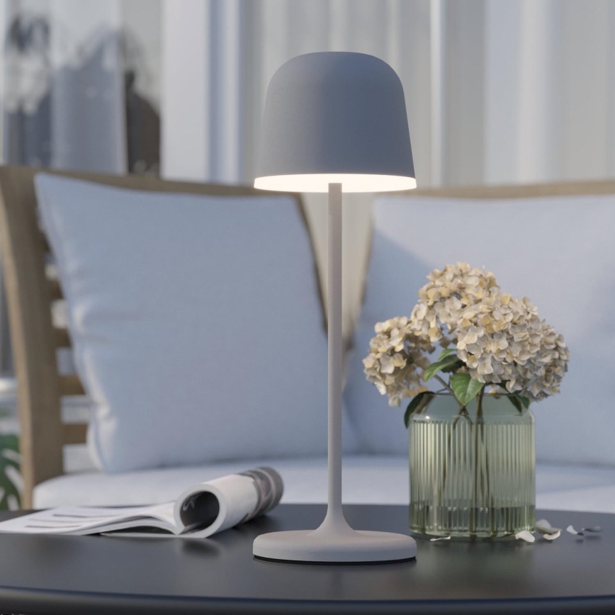 Eglo - LED Dimmable outdoor rechargeable lamp LED/2,2W/5V 1800 mAh grey IP54