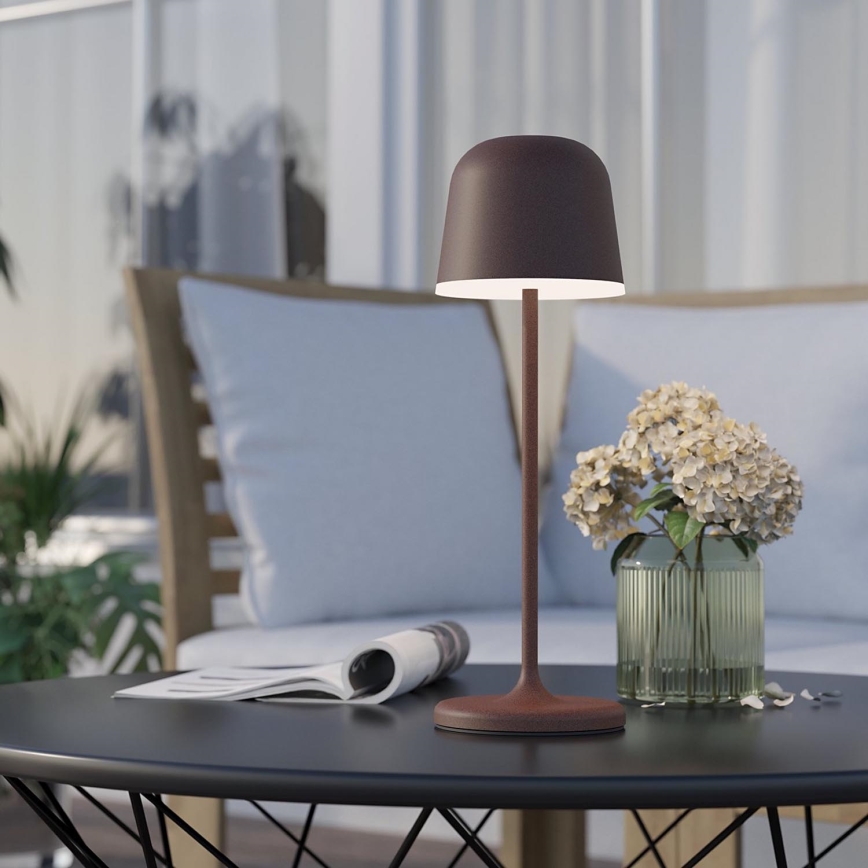 Eglo - LED Dimmable outdoor rechargeable lamp LED/2,2W/5V 1800mAh brown IP54