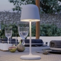 Eglo - LED Dimmable Outdoor Touch-Operated Rechargeable Table Lamp LED/1.8W/5V 2500/3000/4000K 2500 mAh IP54 Gray