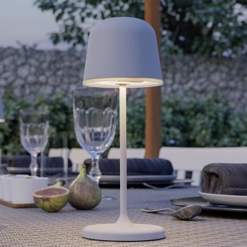 Eglo - LED Dimmable Outdoor Touch-Operated Rechargeable Table Lamp LED/1.8W/5V 2500/3000/4000K 2500 mAh IP54 Gray