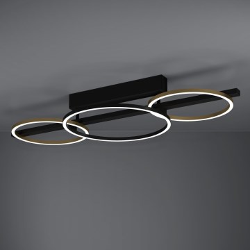 Eglo - LED Dimmable surface-mounted chandelier 2xLED/12,5W/230V + LED/15,5W 3000K black