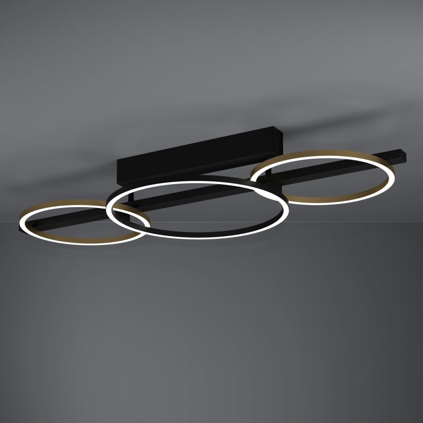Eglo - LED Dimmable surface-mounted chandelier 2xLED/12,5W/230V + LED/15,5W 3000K black