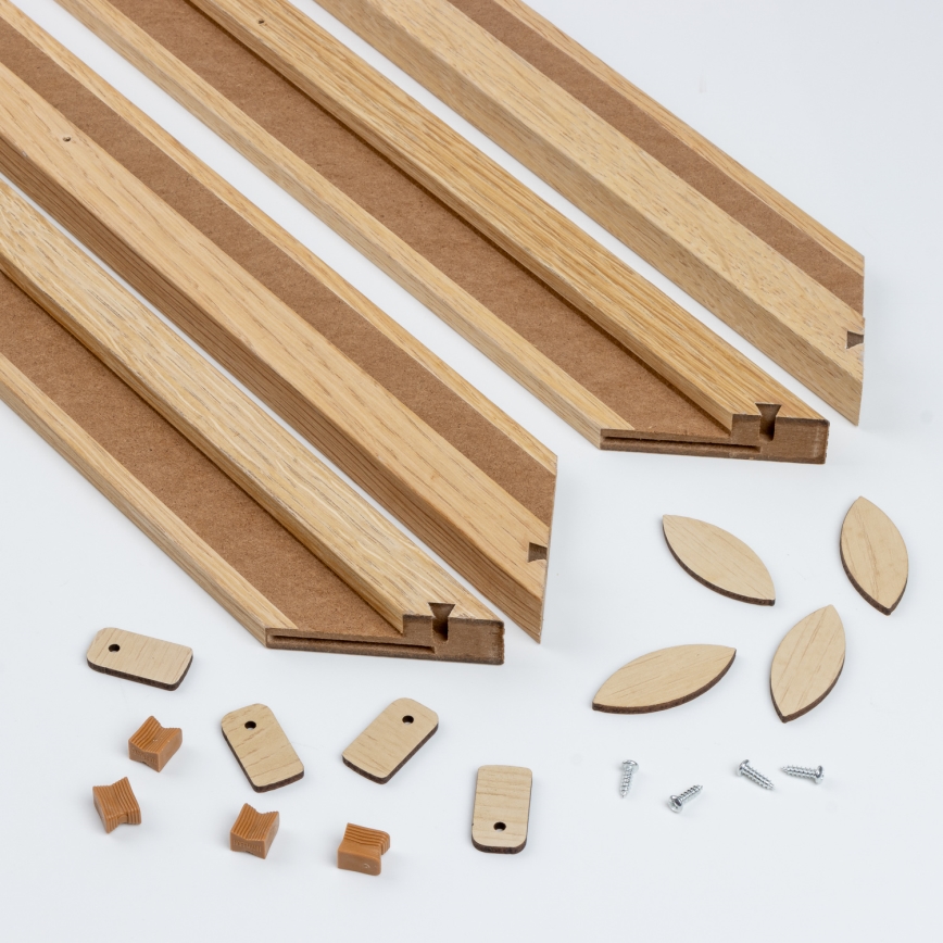 Eglo - LED Dimmable surface-mounted panel POZZALLO WOOD LED/21W/230V 2700-6500K 49,5x49,5 cm brown + remote control