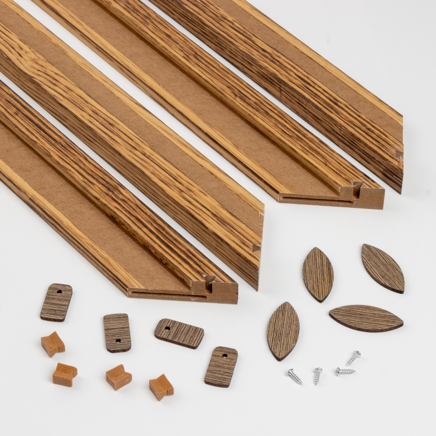 Eglo - LED Dimmable surface-mounted panel POZZALLO WOOD LED/21W/230V 2700-6500K 49,5x49,5 cm brown + remote control