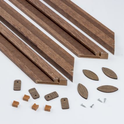 Eglo - LED Dimmable surface-mounted panel POZZALLO WOOD LED/21W/230V 2700-6500K 49,5x49,5 cm dark brown + remote control